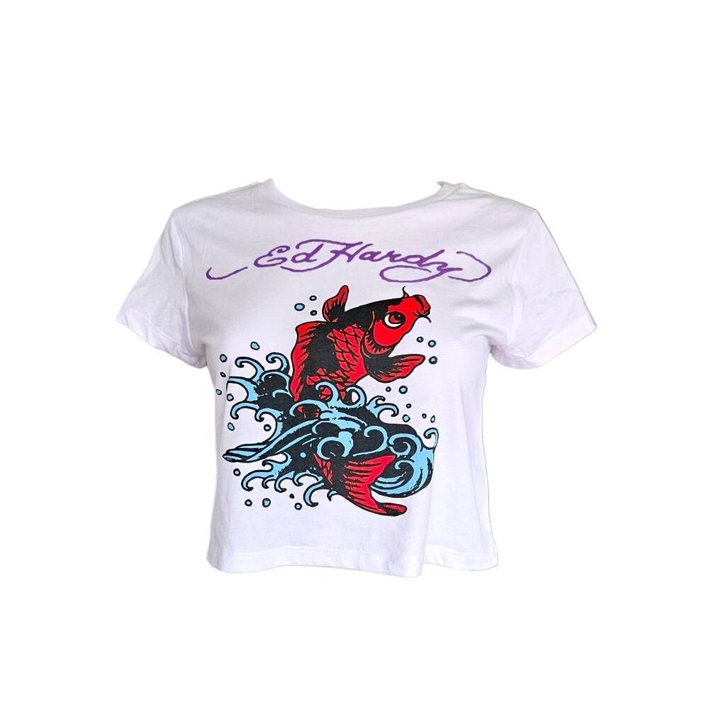 ed hardy koi graphic t-shirt
